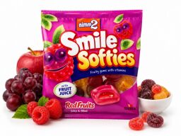 nimm2 Smilegummi Měkké plněné želé s ovocnou chutí a vitaminy 90g